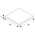 SLV Betonankerset für SQUARE POLE Outdoor Stehleuchten, zur Aufbaumontage