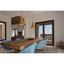 SLV Premium LED Pendant luminaire BATO 35 PD, Ø 35cm, 21W 2500K 1300lm 100°, TRIAC dimmable, brushed brass