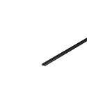 GRAZIA 10 LED Surface profile, flat, ribbed, 200cm, black