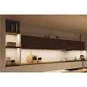 SLV GRAZIA 10 LED Surface profile, flat, ribbed, 200cm, black