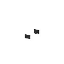 GRAZIA 10 Endcaps for GRAZIA Surface profile flat, 2 items, flat design, black