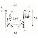 SLV GRAZIA 20 LED Einbauprofil, 300cm, weiß