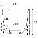 SLV GRAZIA 20 LED Aufbauprofil, standard, gerillt, 300cm, schwarz