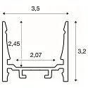 SLV GRAZIA 20 LED Aufbauprofil, standard, glatt, 300cm, weiß