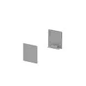 GRAZIA 20 Endcaps for GRAZIA Surface profile flat, 2 items, high design, alu