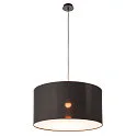 SLV Textil-Schirm FENDA, Rund, Ø 70cm, Schwarz / Kupfer