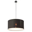 SLV Textil-Schirm FENDA, Rund, Ø 70cm, Schwarz / Kupfer