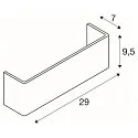 SLV MANA Leuchtenschirm, Breite 29cm, Aluminium weiß