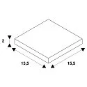 SLV Zubehör für SUPROS -  Blendklappen / Torblenden, 15.5 x 15.5cm, Stahl, Weiß