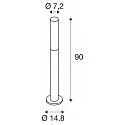 APONI LED Outdoor Standleuchte, anthrazit, höhe 90cm