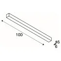 SLV Premium LED Ceiling luminaire Q-LINE CL, for BAP, 100cm, 45W, dimmable, black, 4000K