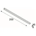 SLV Premium LED Ceiling luminaire Q-LINE CL, for BAP, 200cm, 85W, dimmable, black, 4000K