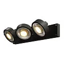 SLV Wand- und Deckenleuchte KALU CW TRIPLE QPAR111, 3x GU10 max. 75W, kardanisch, schwarz