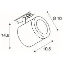 SLV 1-Phasen LED Strahler ENOLA_C, 11W 3000K 900lm, 55°, schwarz