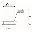 PIKA QPAR51, Ceiling recessed luminaire, swiveling, white