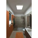 LED Decken-/Pendelleuchte MEDO 60 SQUARE, 60 x 60cm, 39W 3000K 3300lm 105°, dimmbar 1-10V, schwarz
