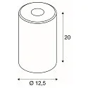 SLV FENDA Glass shade, Ø12.5cm / height 20cm, smoked glass