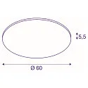 SLV LED Deckenleuchte PANEL 60 ROUND, Ø 60cm, UGR , 42W 4000K 3350lm 110°, weiß