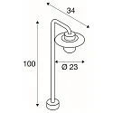 SLV Outdoor Stehleuchte MOLAT POLE, Anthrazit, E27 max. 60W, IP44