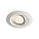 SLV Outdoor LED Einbau-Strahler KINI, IP65 IK02, Ø 10.8cm, 12W 3000K 850lm 60°, dimmbar, schwenkbar, weiß