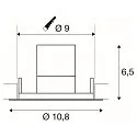 SLV Outdoor LED Einbau-Strahler KINI, IP65 IK02, Ø 10.8cm, 12W 3000K 850lm 60°, dimmbar, schwenkbar, weiß