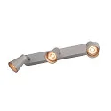 SLV Wall and Ceiling luminaire AVO TRIPLE, 3 flame, silver grey, 3x GU10 QPAR51 max. 50W
