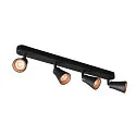 Wand- und Deckenleuchte AVO QUAD QPAR51, 4-flammig 4x GU10, dreh- und neigbar, Schwarz
