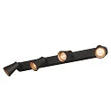 SLV Wand- und Deckenleuchte AVO QUAD QPAR51, 4-flammig 4x GU10, dreh- und neigbar, Schwarz