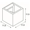 SOLID CUBE Wandleuchte, QT14, grau