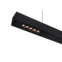 SLV Premium-LED Pendelleuchte Q-LINE PD, 100cm, für BAP, 45W, TRIAC dimmbar, Schwarz, 3000K 2100lm
