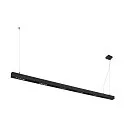 Premium-LED Pendelleuchte Q-LINE PD, 200cm, für BAP, 85W, TRIAC dimmbar, Schwarz, 4000K 4600lm