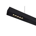 SLV Premium-LED Pendelleuchte Q-LINE PD, 200cm, für BAP, 85W, TRIAC dimmbar, Schwarz, 4000K 4600lm