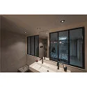 KAMUELA ECO Brandschutz LED Deckeneinbauleuchte, IP65/20, IK02, Ø 8.8cm, 6.5W 3000K 400lm 38°, dimmbar, Schwarz