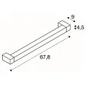 LONG GRILL LED Wall and Ceiling luminaire, 3000K, white