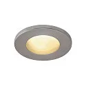 Outdoor Einbau-Downlight DOLIX OUT, IP65 IK02, rund, Ø 8.2cm / DA 68mm, GU10 QPAR51 max. 50W, Aluminium, rund, Chrom matt