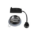 SLV Outdoor Einbau-Downlight DOLIX OUT, IP65 IK02, rund, Ø 8.2cm / DA 68mm, GU10 QPAR51 max. 50W, Aluminium, rund, Chrom matt