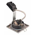 SLV Outdoor Einbau-Downlight DOLIX OUT, IP65 IK02, eckig, 8.8 x 8.8cm / DA 68mm, GU10 QPAR51 max. 50W, Aluminium, eckig, silbergrau