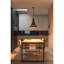 SLV Pendant luminaire BATO 45 PD, Ø 45cm, E27, black / brushed brass