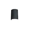 SLV FENDA Wall luminaire textile shade, half, Ø 23cm, black