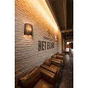 SLV FENDA Wall luminaire textile shade, half, Ø 23cm, black