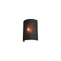 SLV Textil-Schirm für Wandleuchte FENDA BASE (starr), Halbrund, Ø 23cm / Höhe 30.5cm, Schwarz / Kupfer