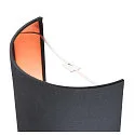SLV Textil-Schirm für Wandleuchte FENDA BASE (starr), Halbrund, Ø 23cm / Höhe 30.5cm, Schwarz / Kupfer