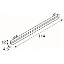 3-Phasen Premium-LED Leuchte SIGHT TRACK, sek. 700mA, 37.3W 3000K 3100lm 120°, UGR <28
