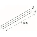 LED Wandleuchte / Spiegelleuchte L-LINE 120, IP44, 19W 3000K 1650lm 120°, weiß