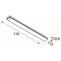SLV LED Outdoor Wand- und Deckenleuchte IMPERVA 120, IP66 IK08, 40W 120°, 3000K 4200lm, Grau