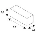 Zubehör für 3-Phasen Aufbauschiene S-TRACK ON/OFF - Mini-Verbinder, IP20, max. 16A, schaltbar, weiß