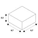 L-Coupler for S-TRACK 3-Phase high-voltage track, Earth outside, traffic white RAL 9016