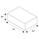 T-Connector for S-TRACK 3-Phase high-voltage track, Earth left, traffic white RAL 9016