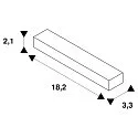Joint connector for S-TRACK 3-Phase high-voltage track, traffic white RAL 9016