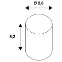 3-Phase adapter with hook for S-TRACK 3-Phase high-voltage track, traffic white RAL 9016